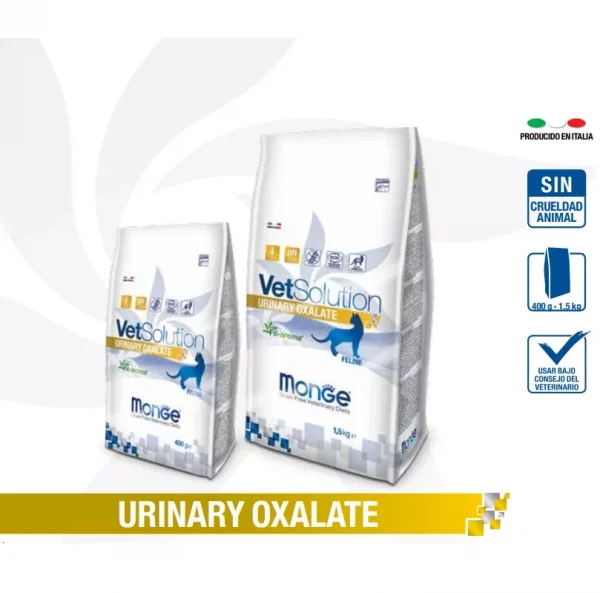 Bolsa Monge VetSolution FELINE URINARY OXALATE 400g-1,5kg